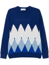 Ballantyne Argyle-intarsia Sweater In Blue
