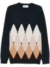 Ballantyne Argyle-intarsia Sweater In Blue