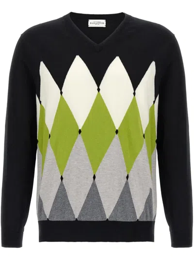 BALLANTYNE ARGYLE-KNIT JUMPER