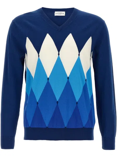 BALLANTYNE ARGYLE-KNIT JUMPER
