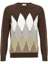 Ballantyne Argyle Sweaters And Cardigans In Brown
