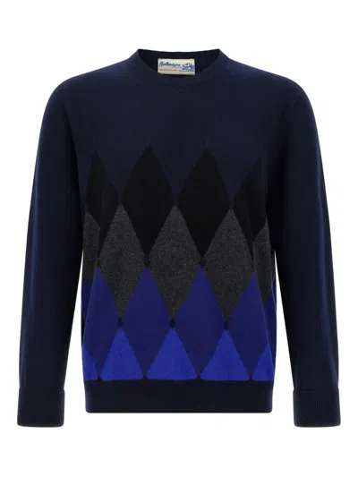 BALLANTYNE ARGYLE-PATTERN CASHMERE SWEATER