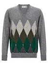 Ballantyne Argyle Pattern Sweater Sweaters And Cardigans Gray