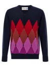 Ballantyne Argyle Pattern Sweater Sweaters And Cardigans Blue In Brown