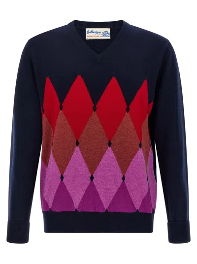 BALLANTYNE BALLANTYNE ARGYLE PATTERN SWEATER