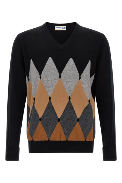 BALLANTYNE ARGYLE PATTERN SWEATER