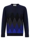Ballantyne Argyle Pattern Sweater Sweaters And Cardigans Blue In Black