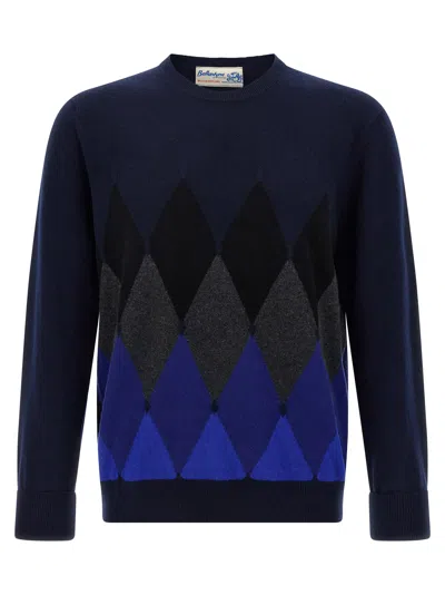 BALLANTYNE ARGYLE PATTERN SWEATER
