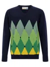 Ballantyne Argyle Pattern Sweater Sweaters And Cardigans Blue In Blue