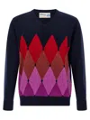 Ballantyne Argyle Pattern Sweater Sweaters And Cardigans Blue In Blue