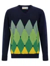 Ballantyne Argyle Pattern Sweater Sweaters And Cardigans Blue In Blue