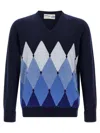Ballantyne Argyle Pattern Sweater Sweaters And Cardigans Blue In Blue