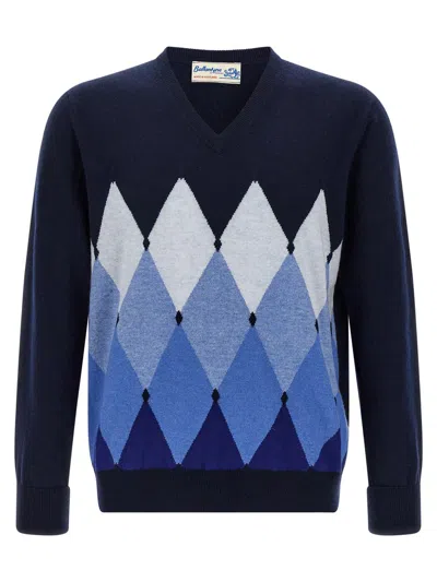 BALLANTYNE BALLANTYNE ARGYLE PATTERN SWEATER