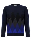 Ballantyne Argyle Pattern Sweater Sweaters And Cardigans Blue In Blue