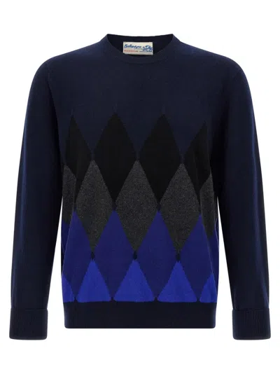 BALLANTYNE ARGYLE PATTERN SWEATER