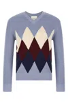 Ballantyne Argyle Round-neck Pullover In Multi