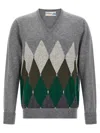 Ballantyne Argyle Pattern Sweater Sweaters And Cardigans Gray In Gray