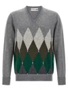 Ballantyne Argyle Pattern Sweater Sweaters And Cardigans Gray In Gray