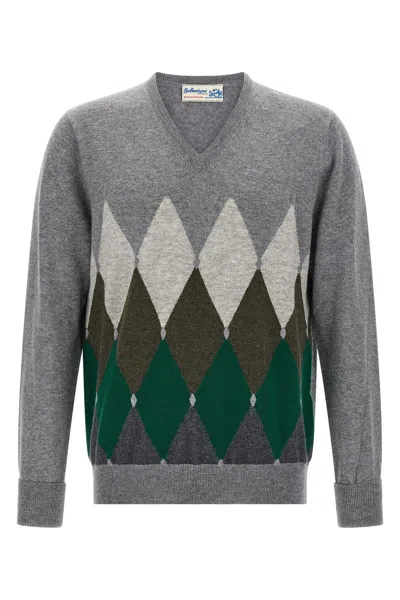 BALLANTYNE ARGYLE PATTERN SWEATER