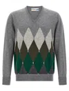 Ballantyne Argyle Pattern Sweater Sweaters And Cardigans Gray In Gray