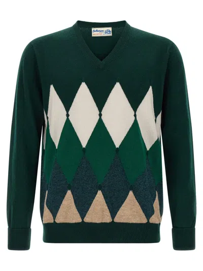 BALLANTYNE BALLANTYNE ARGYLE PATTERN SWEATER