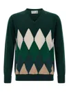 Ballantyne Argyle Pattern Sweater Sweaters And Cardigans Green In Green