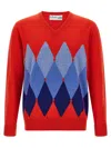 Ballantyne Argyle Pattern Sweater Sweaters And Cardigans Red In Red