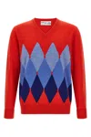 Ballantyne Argyle Pattern Sweater Sweaters And Cardigans Red In Red