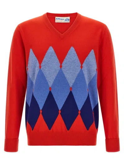 BALLANTYNE ARGYLE PATTERN SWEATER