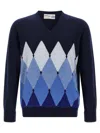 Ballantyne Argyle Pattern Sweater Sweaters And Cardigans Blue In Blue