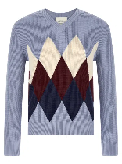 Ballantyne Argyle Pattern Sweater Sweaters And Cardigans Light Blue