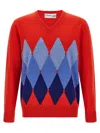 Ballantyne Argyle Pattern Sweater Sweaters And Cardigans Red In Red