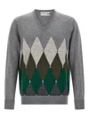 Ballantyne Argyle Pattern Sweater Sweaters And Cardigans Gray In Gray