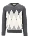 Ballantyne Argyle-pattern V-neck Pullover In Multi