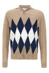Ballantyne Beige Argyle Polo