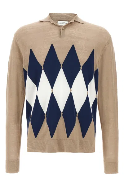 BALLANTYNE BALLANTYNE 'ARGYLE' POLO SHIRT