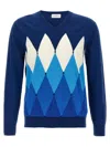 Ballantyne Blue Argyle Sweater