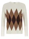Ballantyne Argyle Sweaters And Cardigans In White