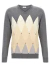 Ballantyne Argyle Sweaters And Cardigans In Gray