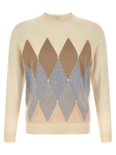 Ballantyne Argyle Sweater In Brown