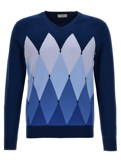 Ballantyne Argyle Pattern Sweater Sweaters And Cardigans Blue