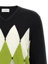 Ballantyne Argyle Sweater In Black
