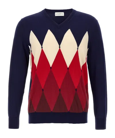 BALLANTYNE BALLANTYNE CLASSIC ARGYLE KNITTED JUMPER