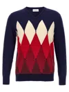 Ballantyne Blue Argyle Sweater In Blue