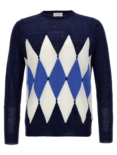 Ballantyne Argyle Sweater In Blue