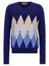 Ballantyne Argyle Sweater In Blue