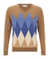 Ballantyne Argyle Sweaters And Cardigans In Brown