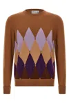 Ballantyne Argyle Sweater Sweaters And Cardigans Brown In Brown