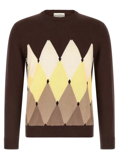 Ballantyne Argyle Sweater Sweaters And Cardigans Brown