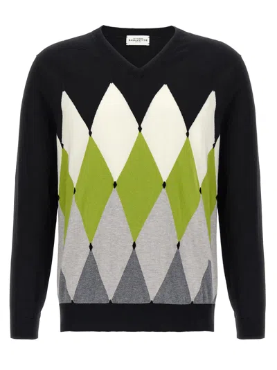 Ballantyne Argyle Sweaters And Cardigans In Black